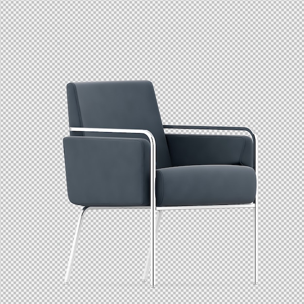 Isometric Chair 3D render