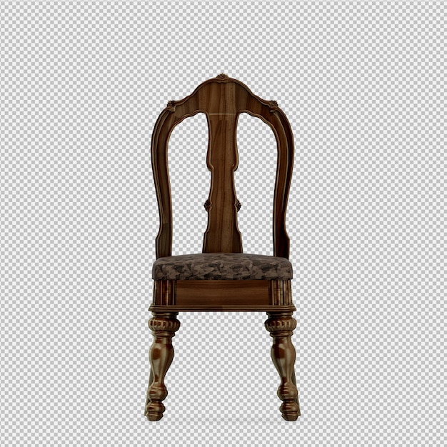 Isometric Chair 3D render