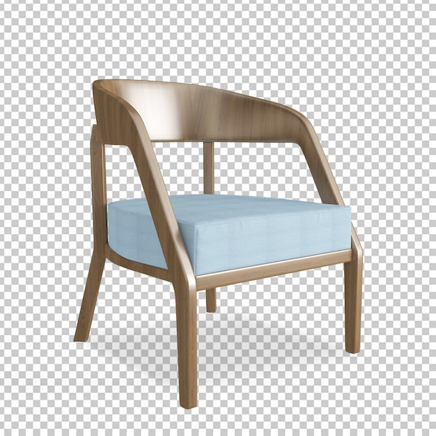 Isometric chair in 3d rendering