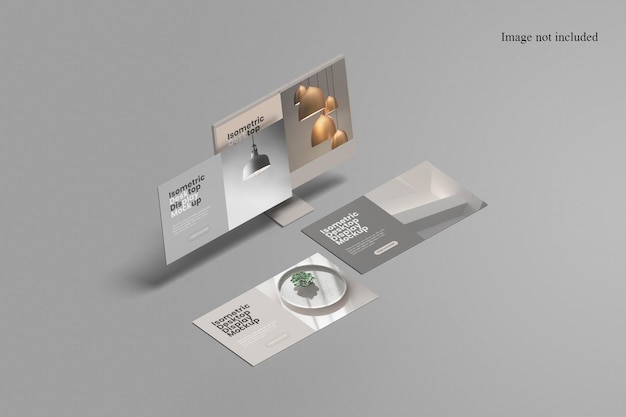 Isometric Desktop Mockup for presenting your UI design to clients