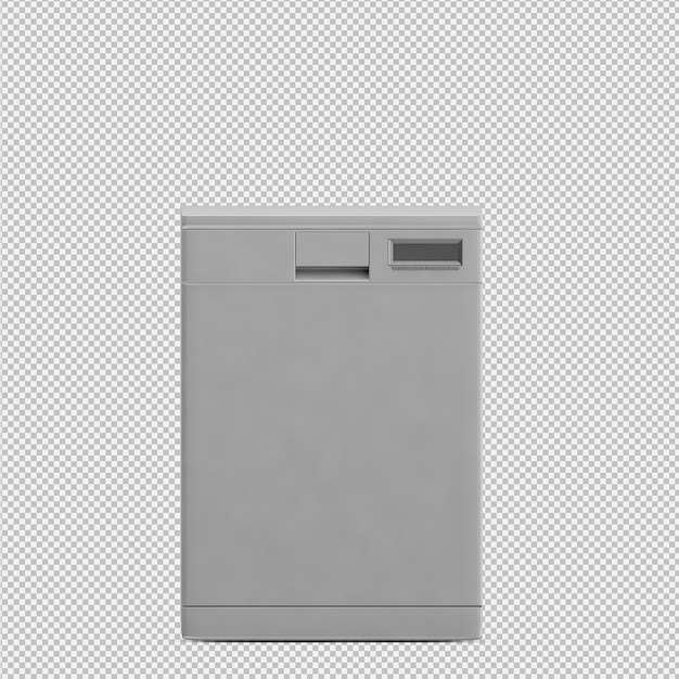 Isometric dishwasher 3D render