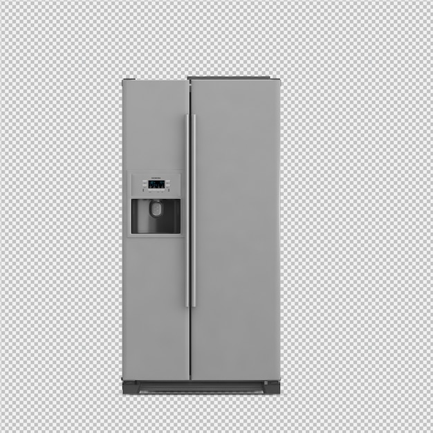 Isometric Fridge 3D isolated render