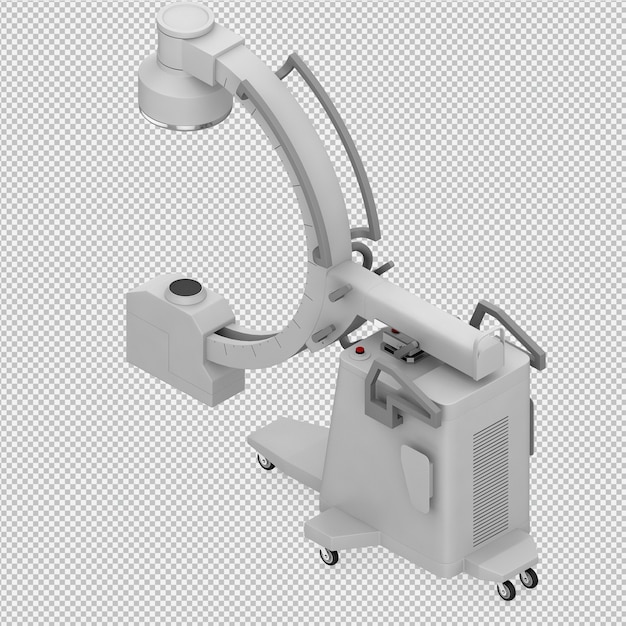 Isometric medical equipment 3D render