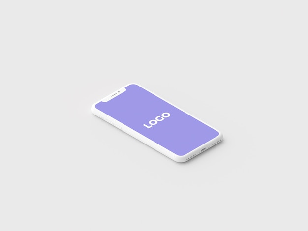 Isometric Minimal smartphone mockup