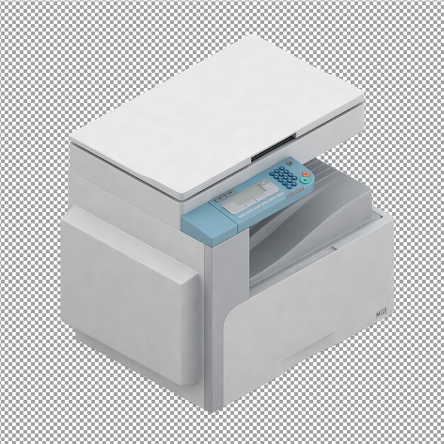 Isometric Office equipment 3D Render