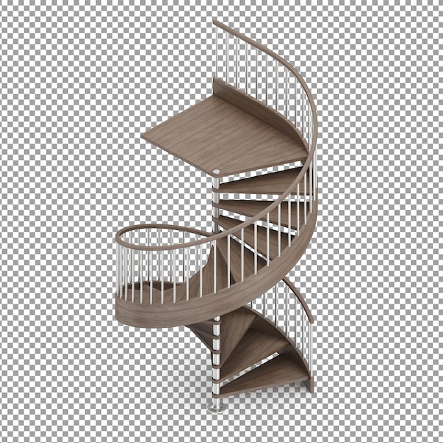 Isometric round stairs