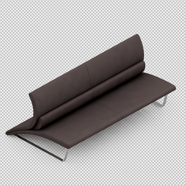 Isometric sofa 3D render