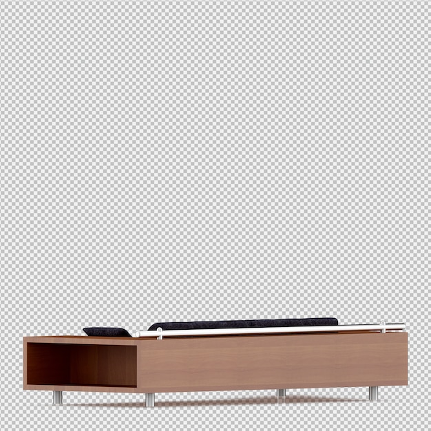 Isometric sofa 3D render