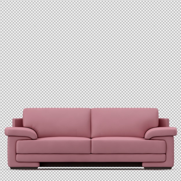 Isometric sofa 3D render