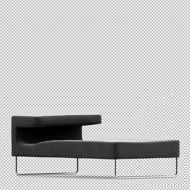 Isometric sofa 3D render