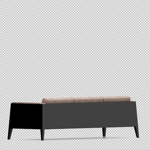 Isometric sofa 3D render