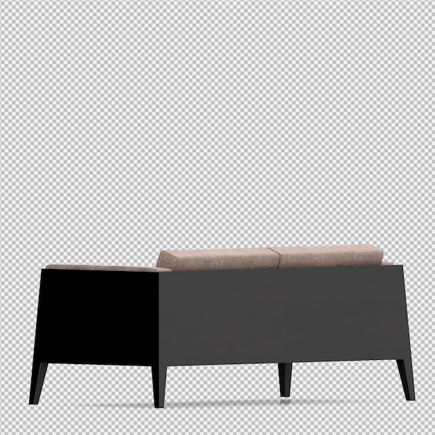 Isometric sofa 3D render