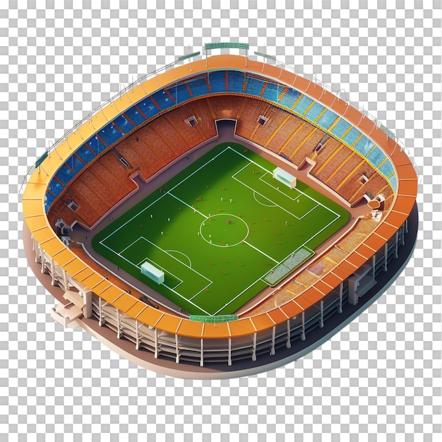 PSD isometric stadium isolated on transparent background