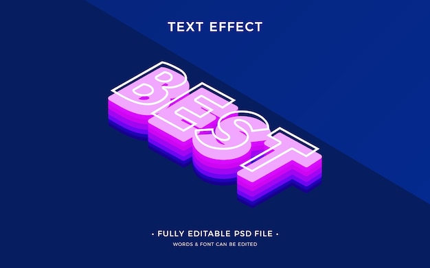 PSD isometric text effect