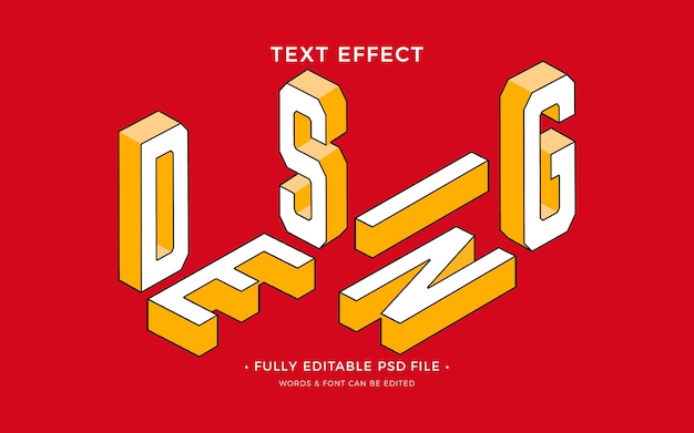 PSD isometric text effect