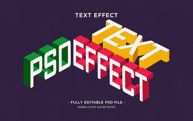 PSD isometric text effect