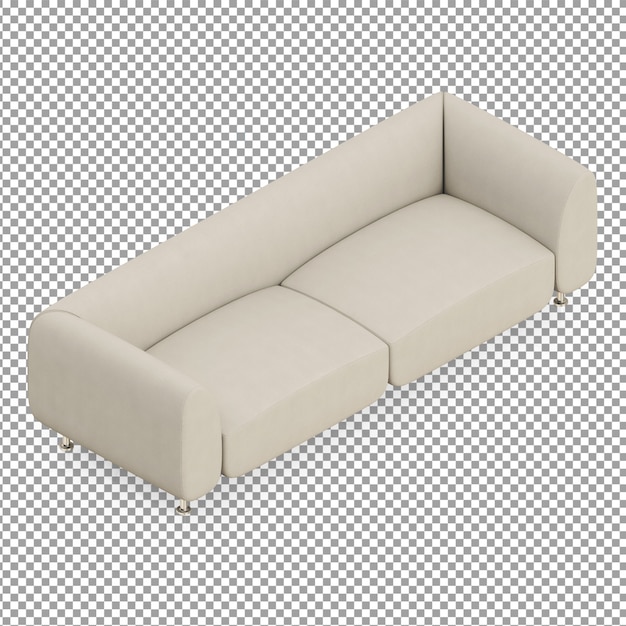 Isometric white couch