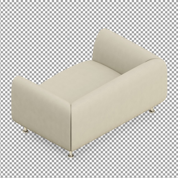 Isometric white couch