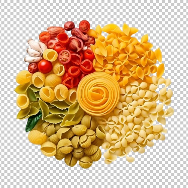 PSD italian food delicious pasta on white background