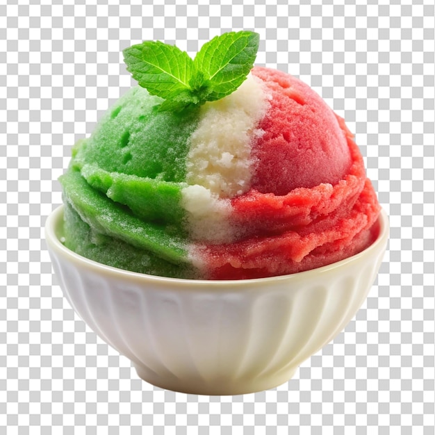 Italian ice isolated on transparent background