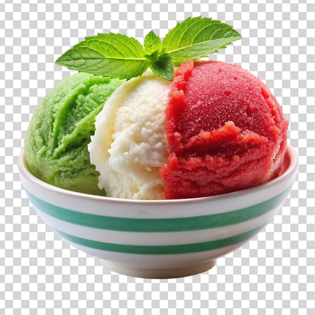 PSD italian ice isolated on transparent background