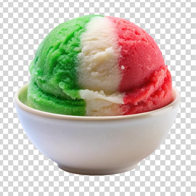 PSD italian ice isolated on transparent background