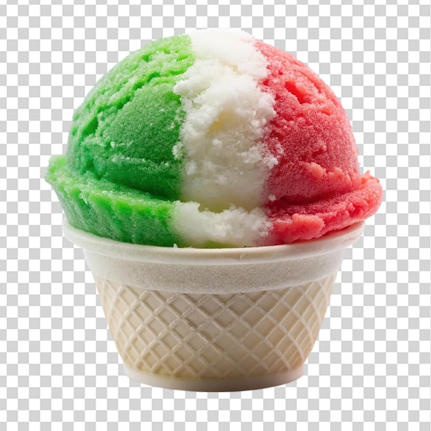 PSD italian ice isolated on transparent background