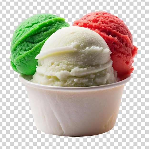 PSD italian ice isolated on transparent background