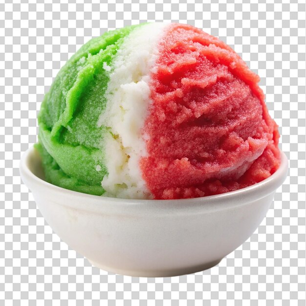 PSD italian ice isolated on transparent background