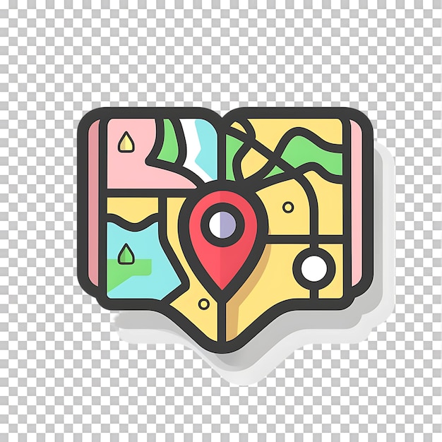 PSD itinerary planning icon against transparent background generated by ai