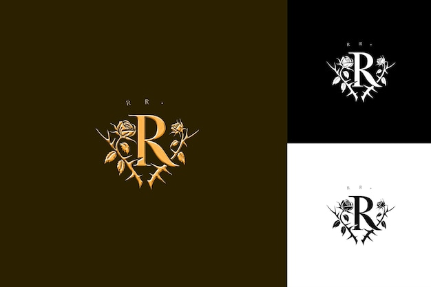 J8 Letter R With Combination Mark Logo Design Style With R Shap Illustration Logo Vector Designs