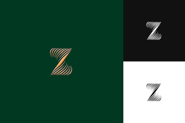 PSD j8 letter z logo with royal luxury lettermark logo style design illustration logo vector designs