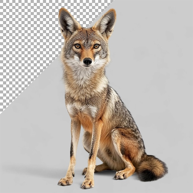 PSD jackal animal on transparent background