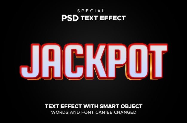 Jackpot Text Effect editable smart object