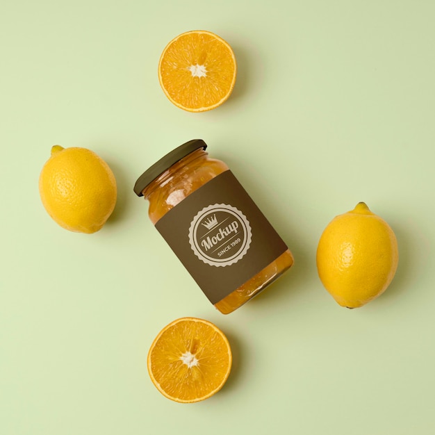 Jam old packaging design mockup