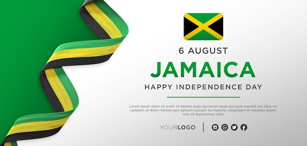 Jamaica National Independence Day Celebration Banner, National Anniversary