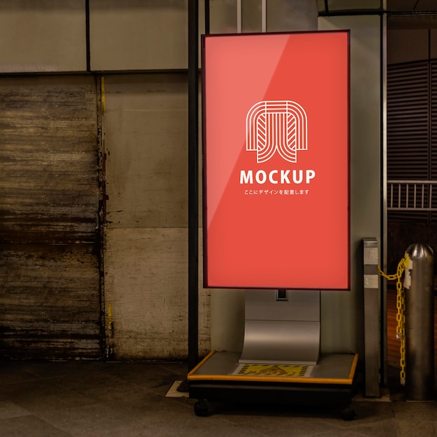 Japan exterior advertising mockup