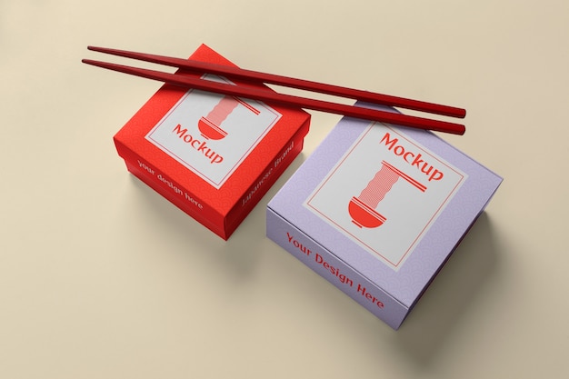 Japanese brand packaging mockup