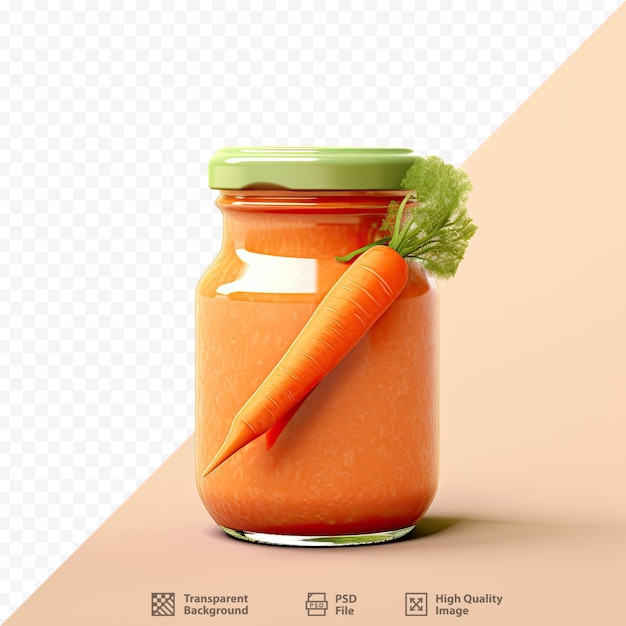 a jar of carrots with a label that says " organic " on it.