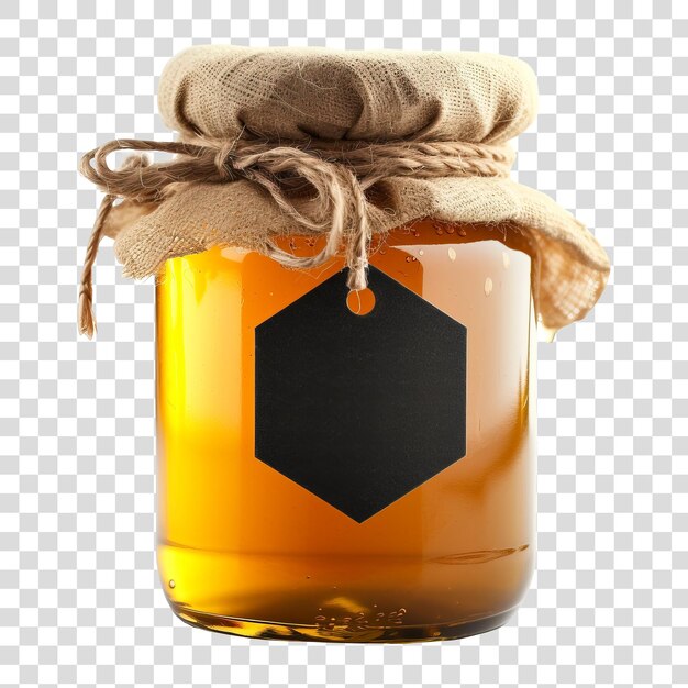 PSD jar of honey isolated on transparent background png