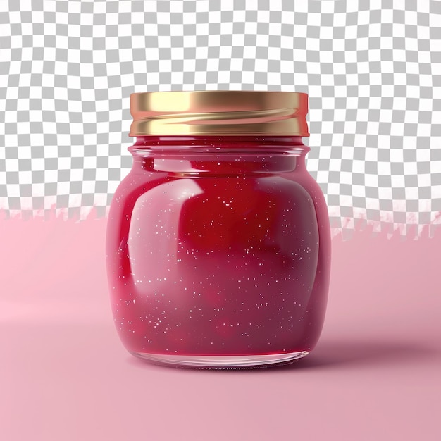 a jar of jelly with a gold top that says  honey