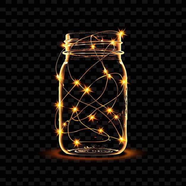 a jar of light bulbs with a space between them