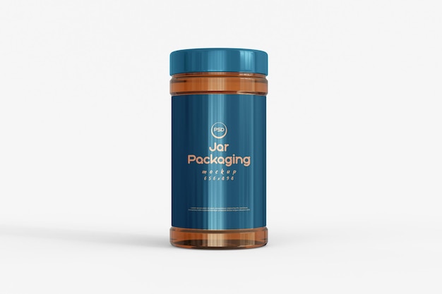 Jar packaging mockup