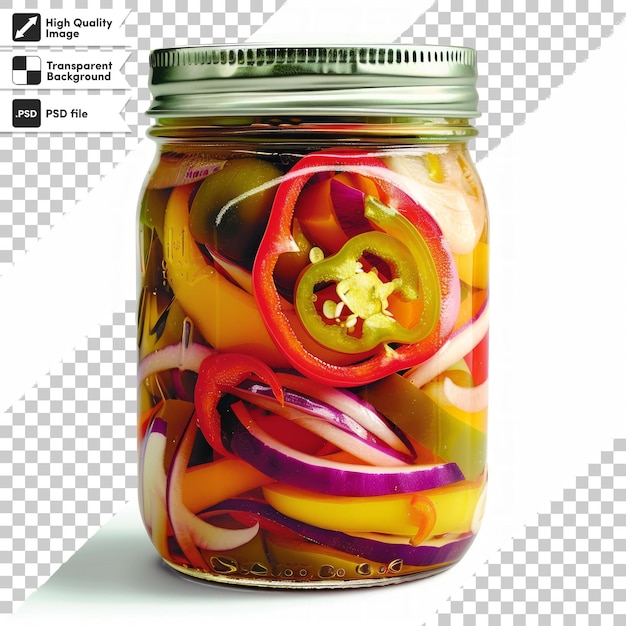 a jar of pickled peppers with a label that says quot pickled quot