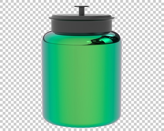 Jar on transparent background 3d rendering illustration