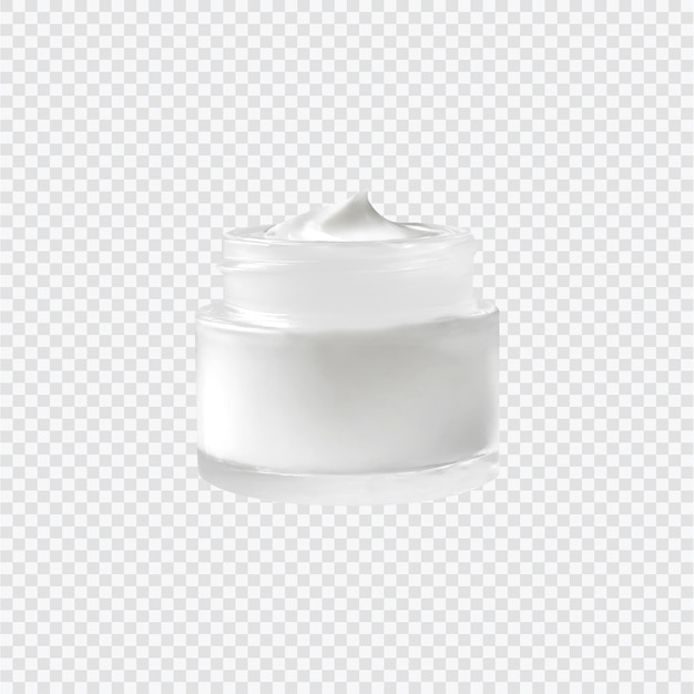 Jar with cream on a transparent background