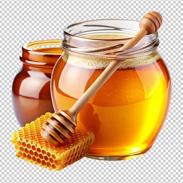 Jar with fresh honey