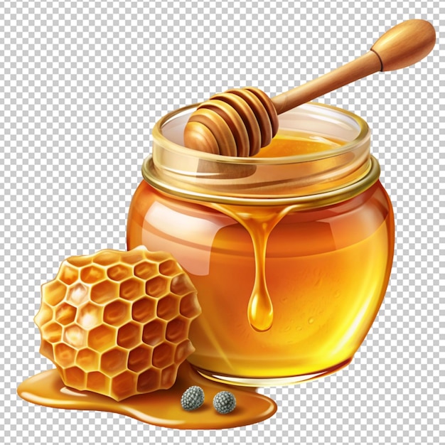 Jar with fresh honey