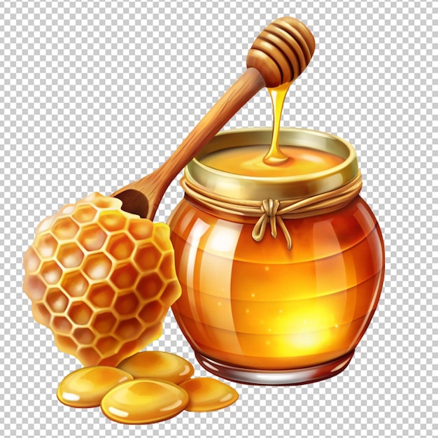 Jar with fresh honey