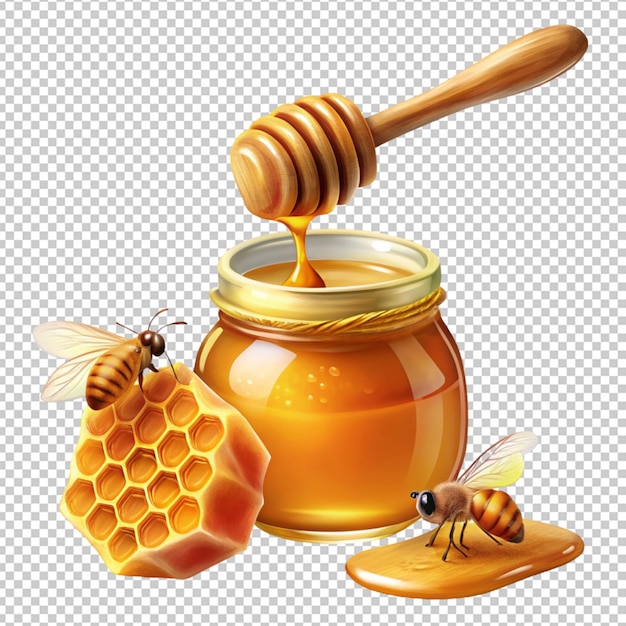 PSD jar with fresh honey